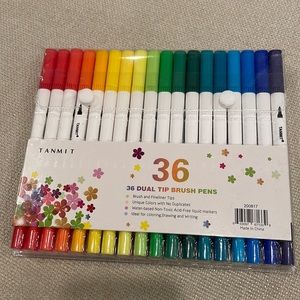 Tanmit Dual Tip Brush Pens 36 Colors - BNIB